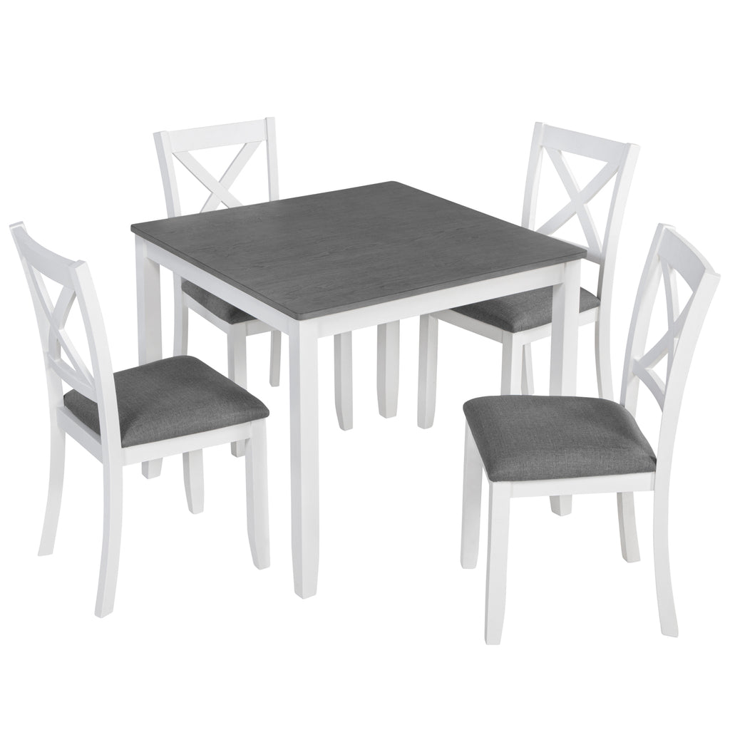 5-Piece Dining Table Set with 4 Chairs