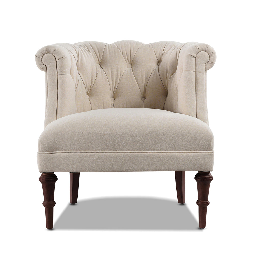 Katherine Tufted Accent Chair, Sky Neutral