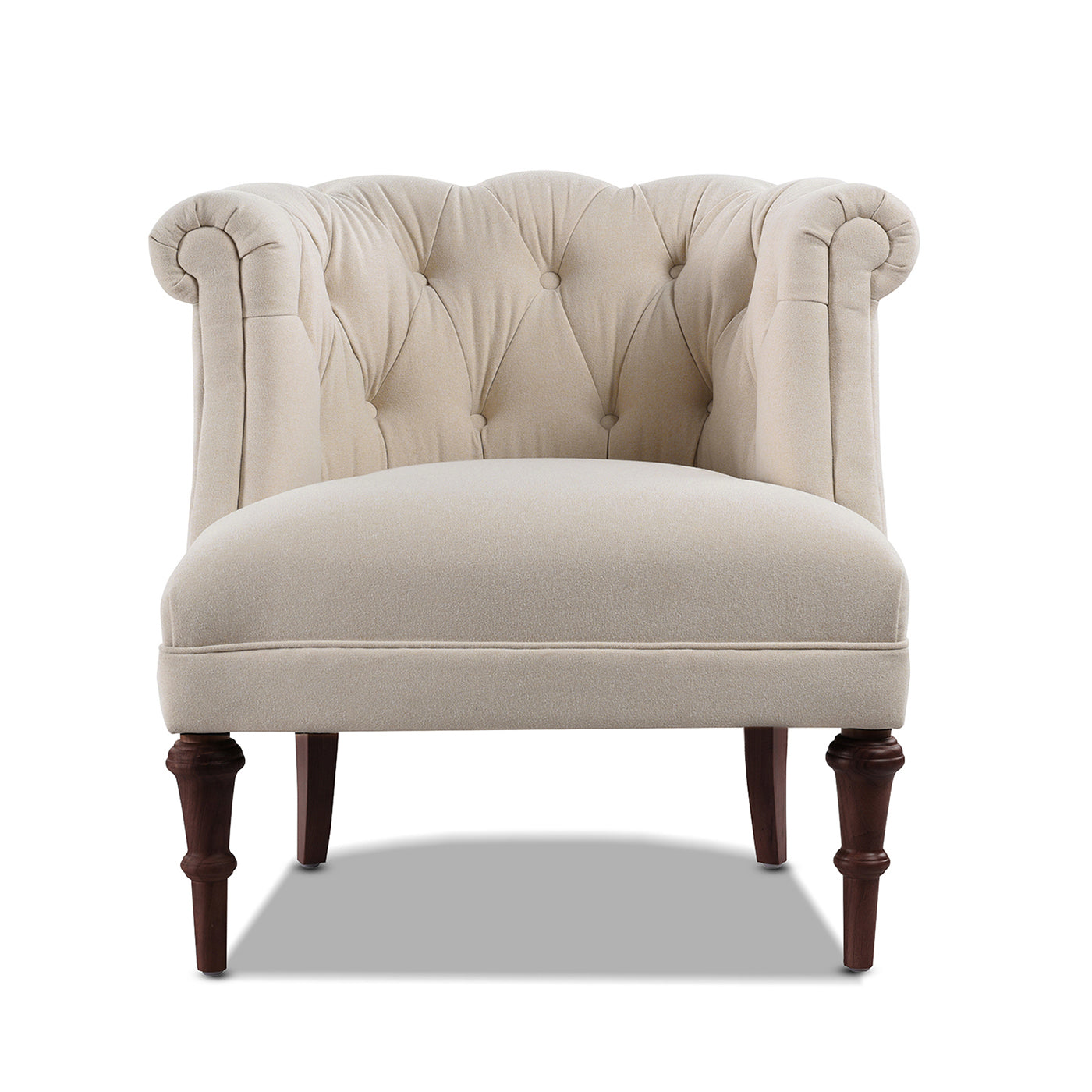 Katherine Tufted Accent Chair, Sky Neutral