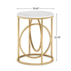 20” Round End Table for Living Room