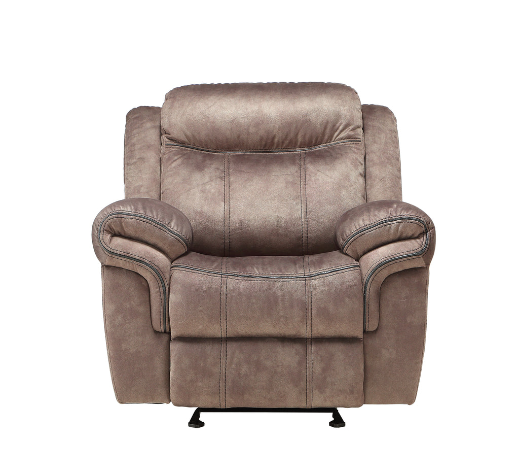 Zubaida Two Tone Chocolate Velvet 3PCS Recliner Living Room Set