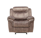 Zubaida Two Tone Chocolate Velvet 3PCS Recliner Living Room Set