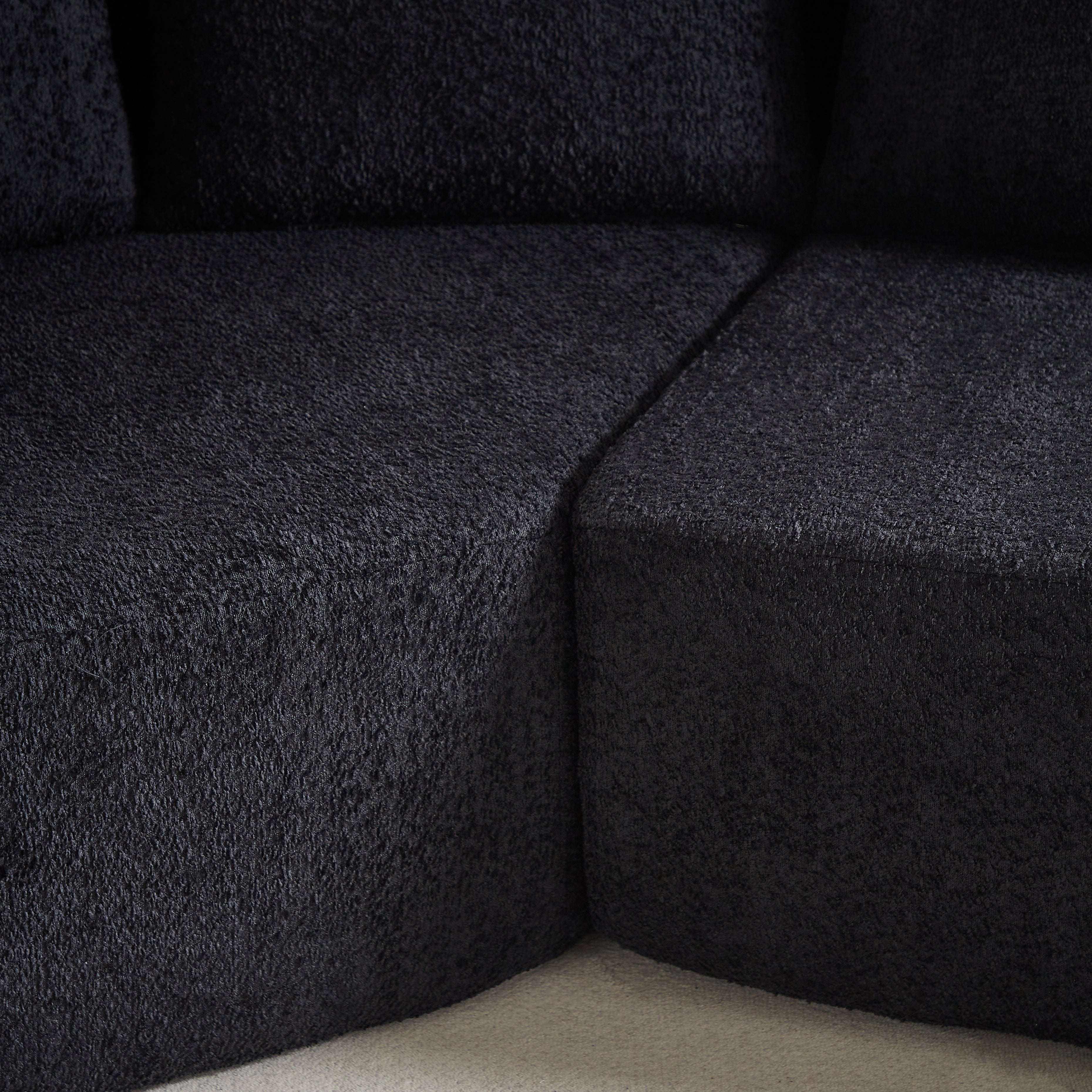 106.3-Inch V-Shaped Modular Sofa Set in Chenille Fabric