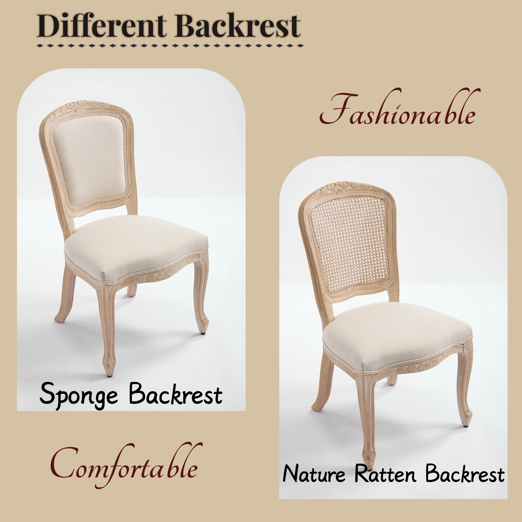 French Country Dining Chairs Set of 2