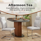 Modern Leather Imitation Dining Chair Set (2 Pieces)