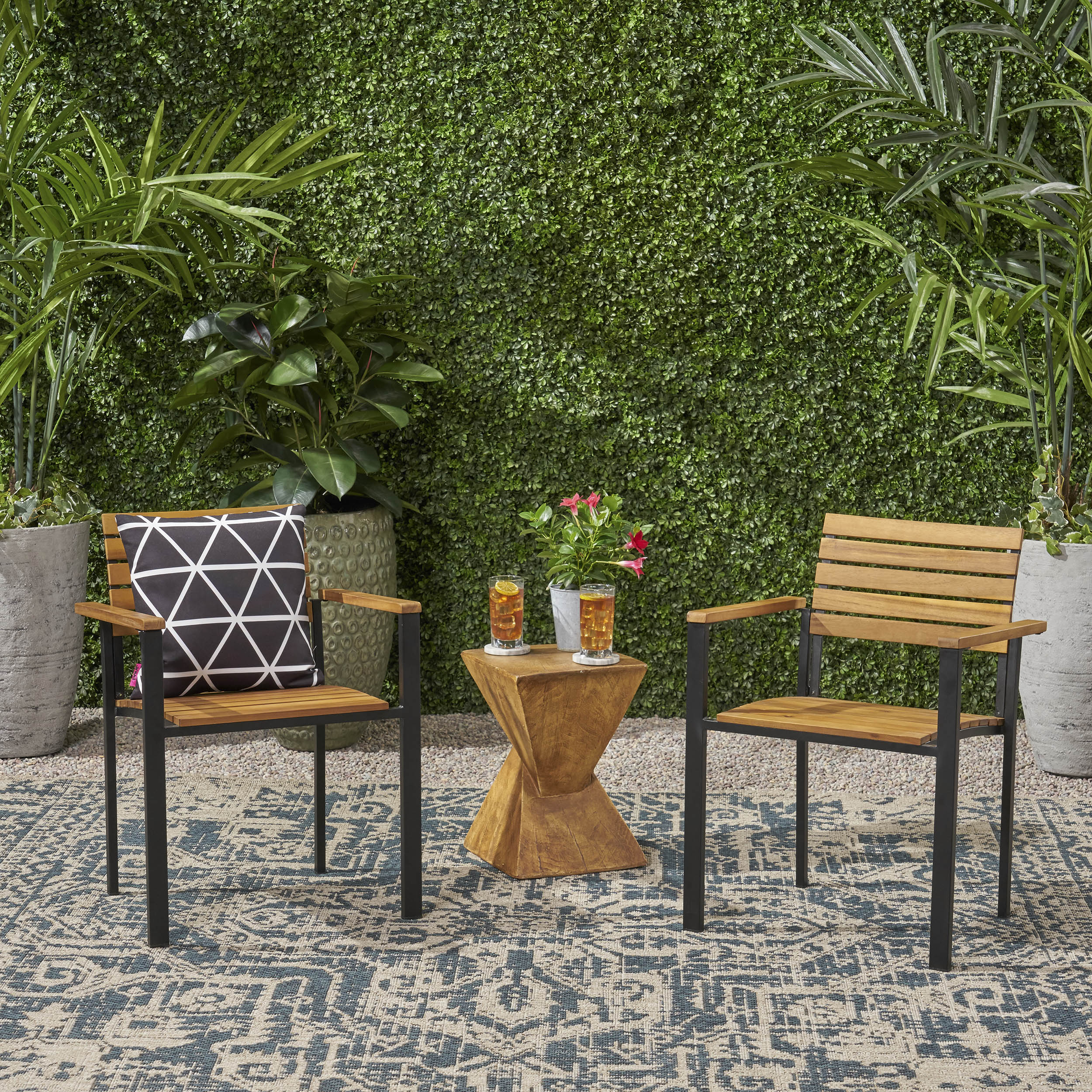 Laris Wood and Metal Chair