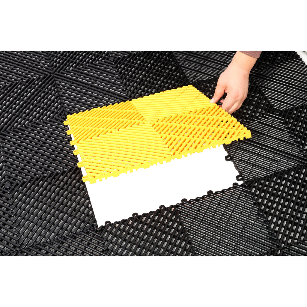 25pcs Plastic Garage Floor Mats - 15.6"x15.6"