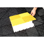 25pcs Plastic Garage Floor Mats - 15.6"x15.6"