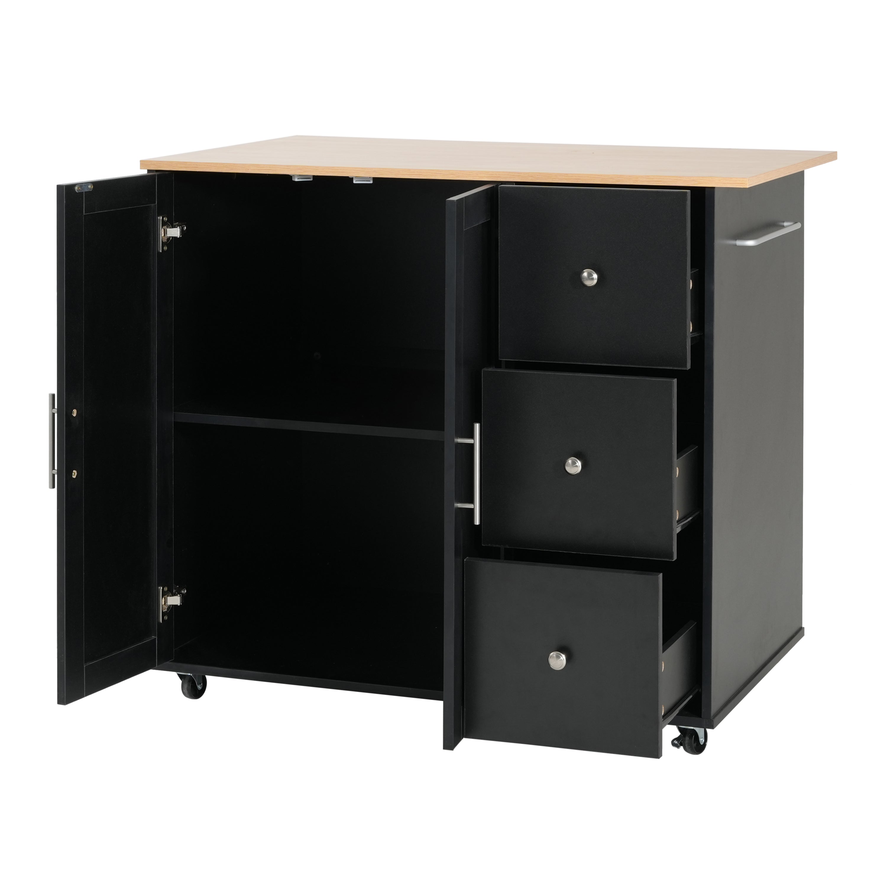 Mobile Kitchen Cart with Storage