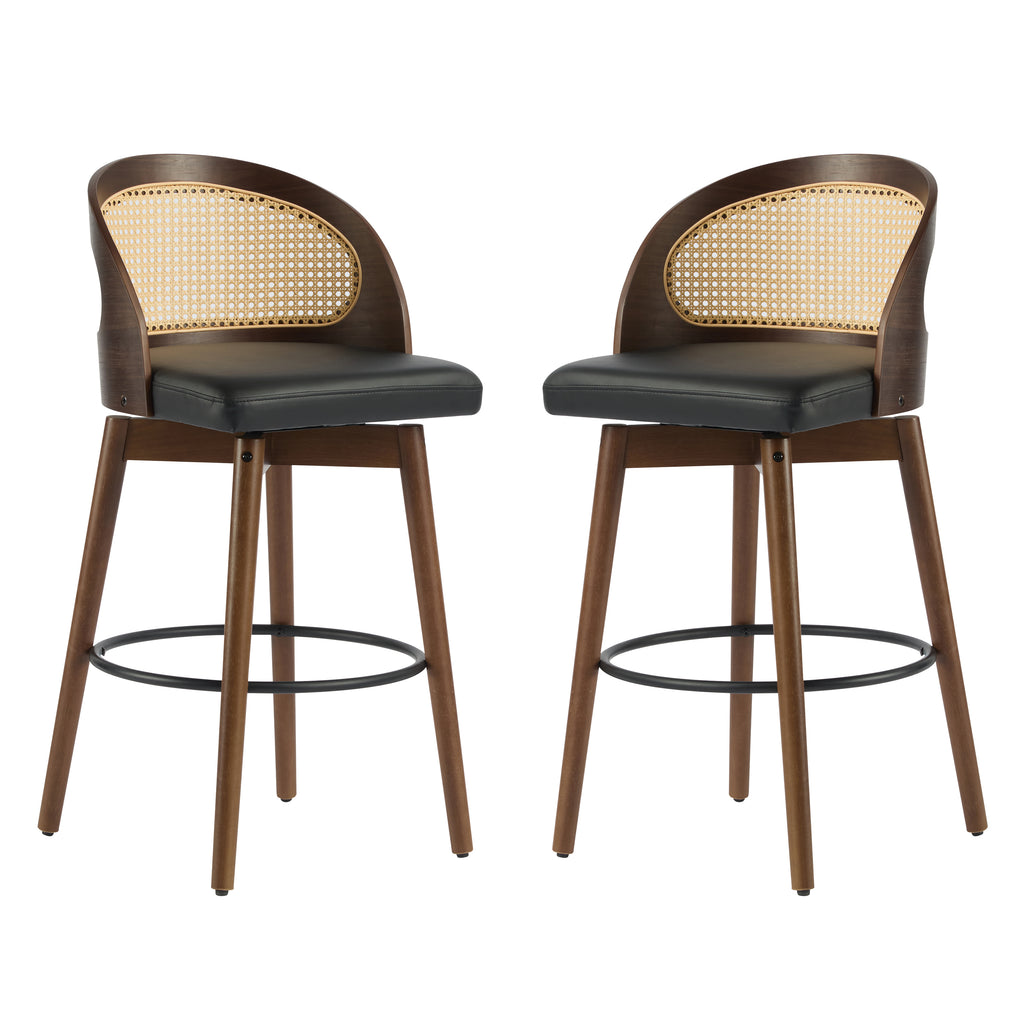 Como Indoor Wood Barstool, Dark