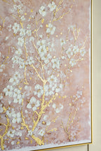 59.1x47.2" Hand-Painted Cherry Blossom Canvas Art