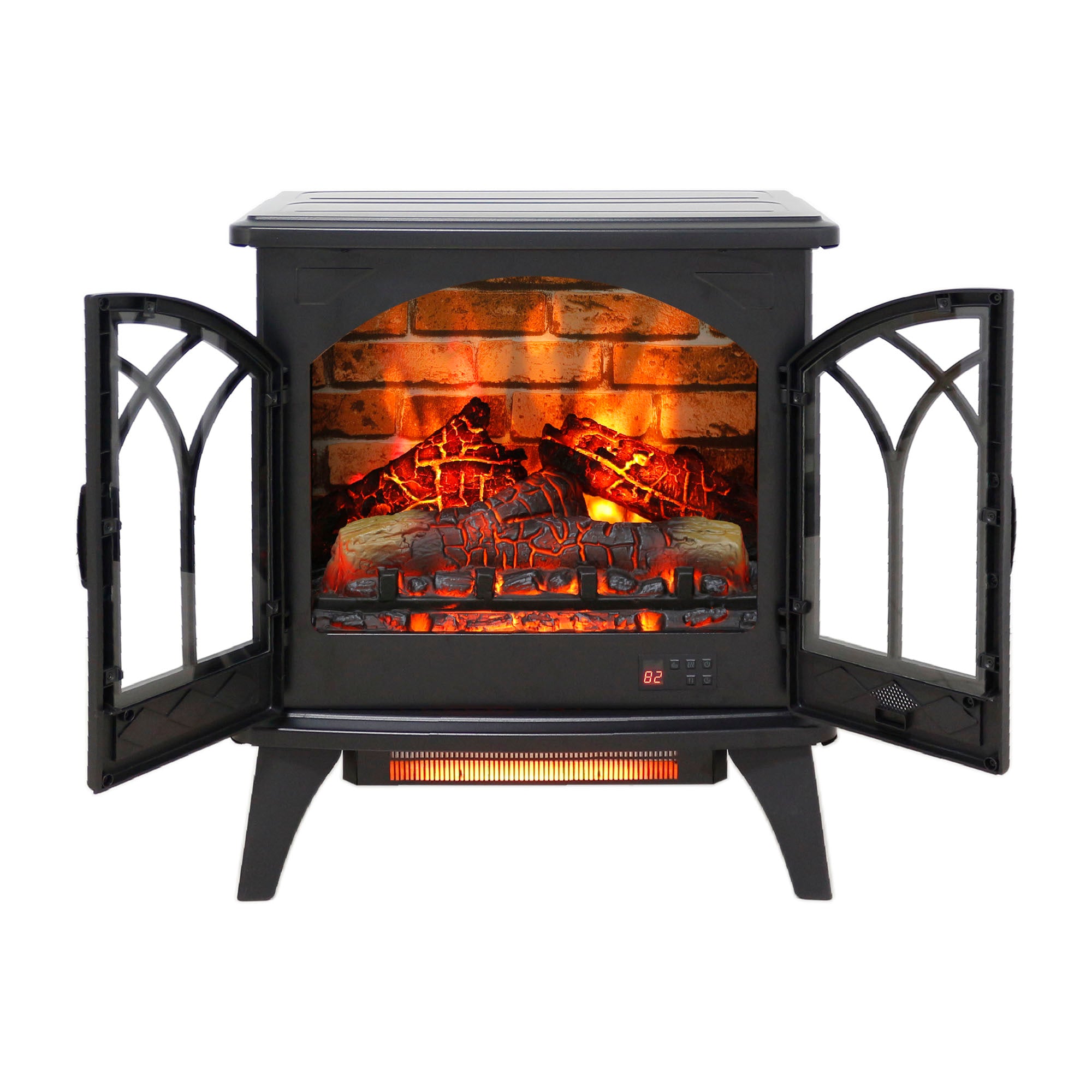 24 Inch 3D Flame Electric Infrared Quartz Fireplace Stove
