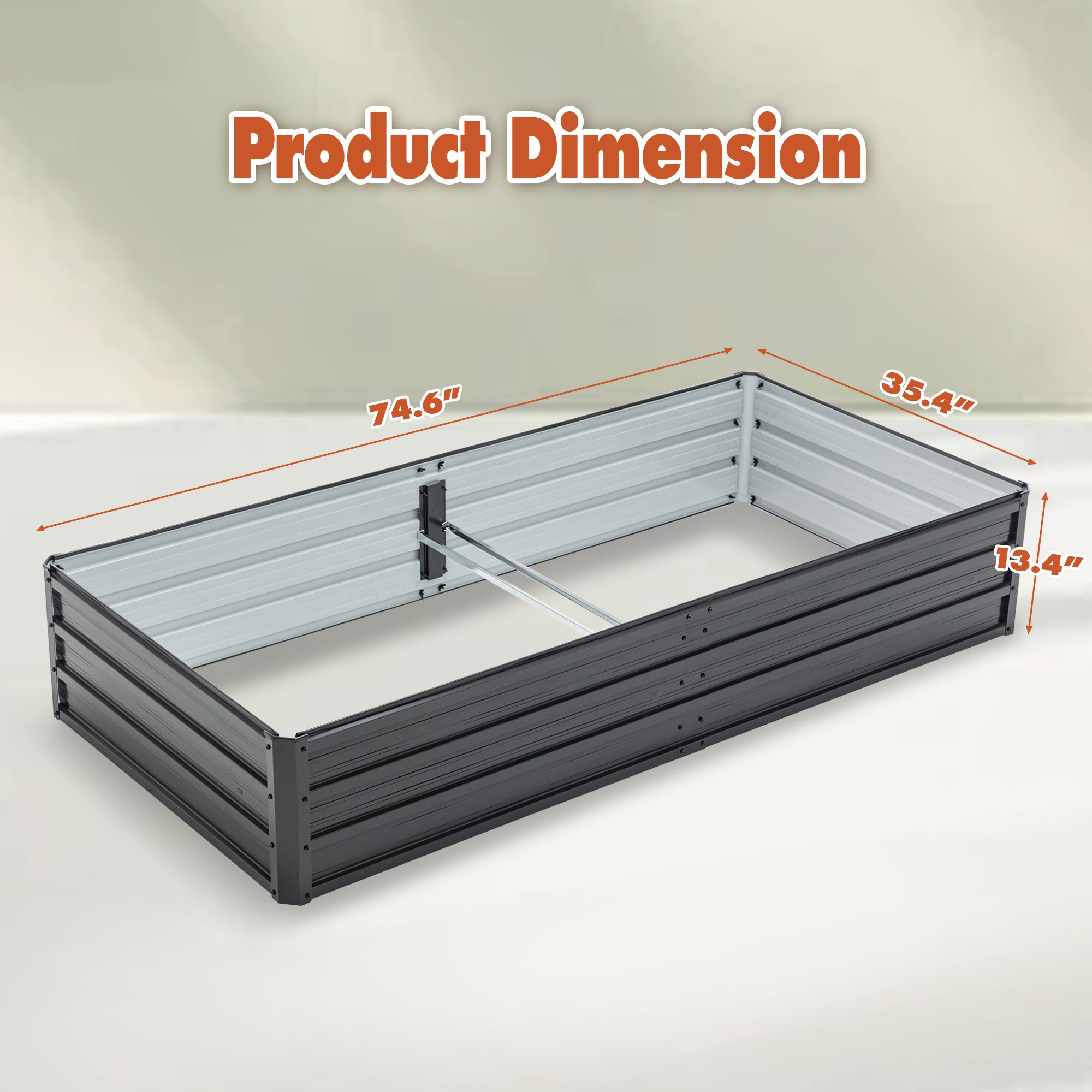 Metal Raised Garden Bed Outdoor Planter Box