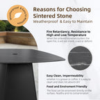 5-Piece Outdoor Pedestal Dining Set