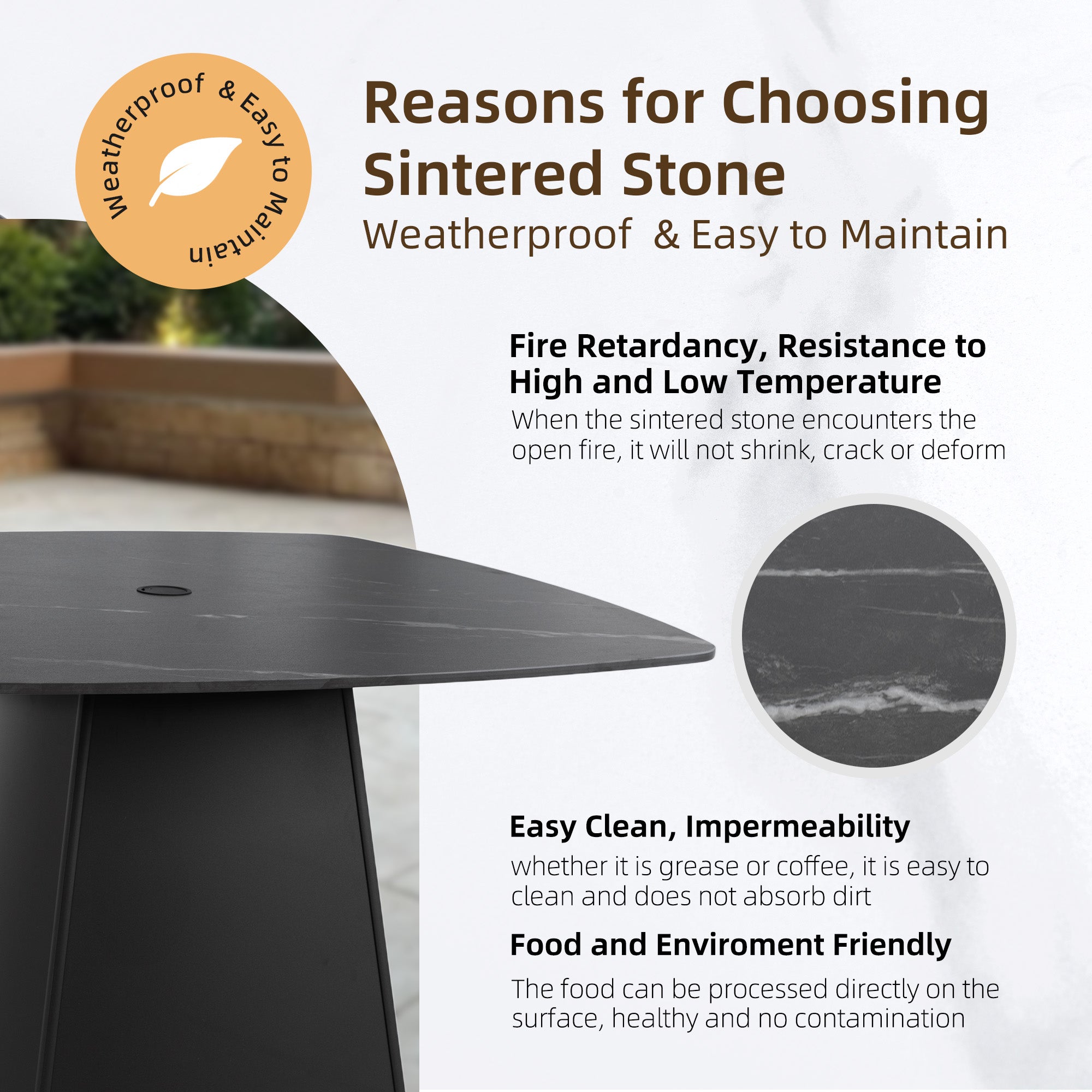 5-Piece Outdoor Pedestal Dining Set