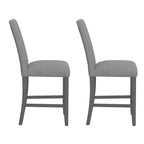 Gray Upholstered Barstools, Set of 2