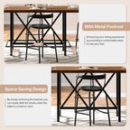 63" Counter Height Dining Table for 6