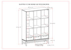 Banting 9 Cube Bookcase with Drawers