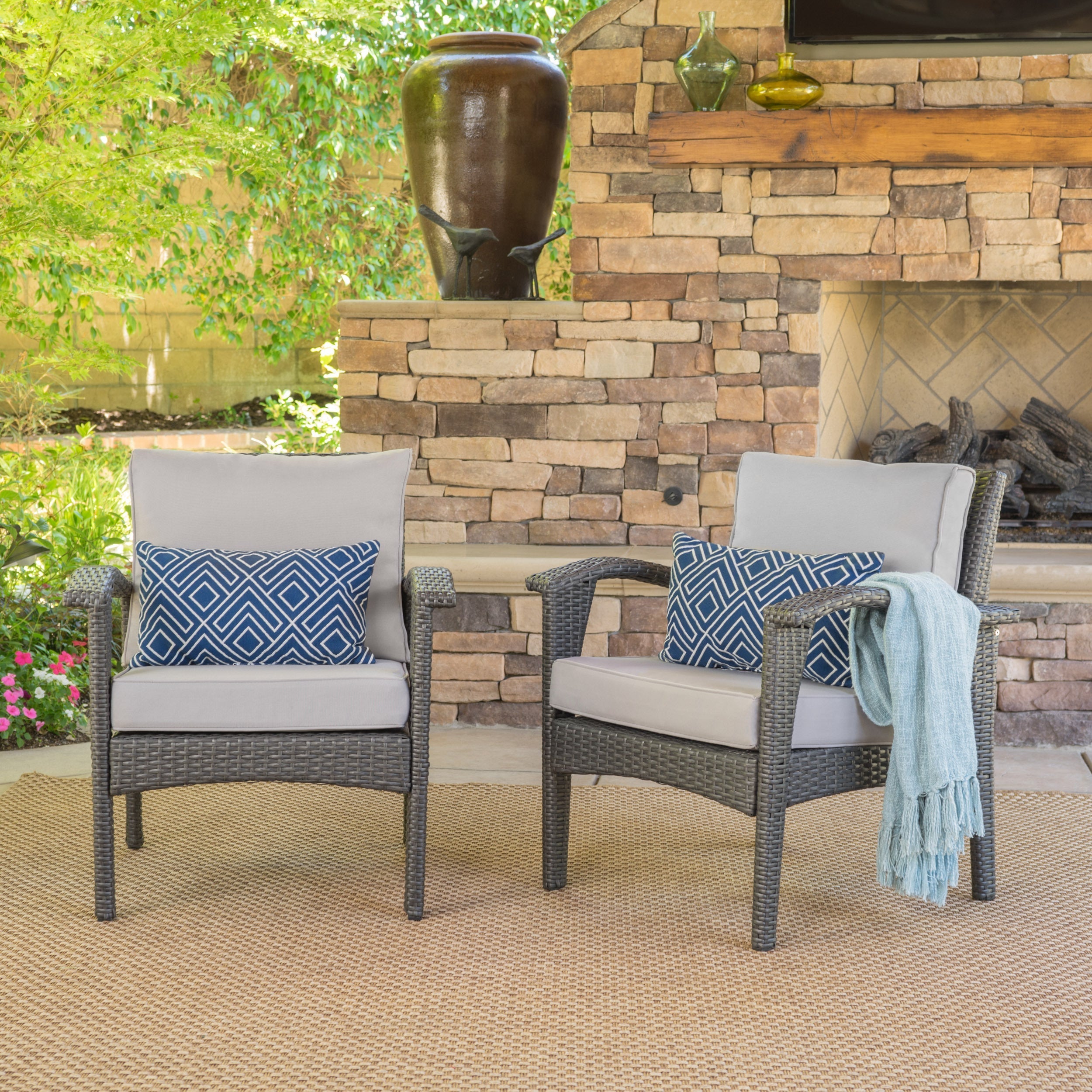 Honolulu Grey Club Chair Set of 2