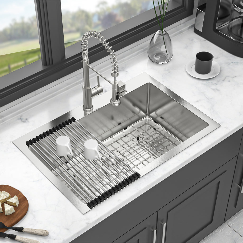 33" x 22" Stainless Steel Topmount Kitchen Sink