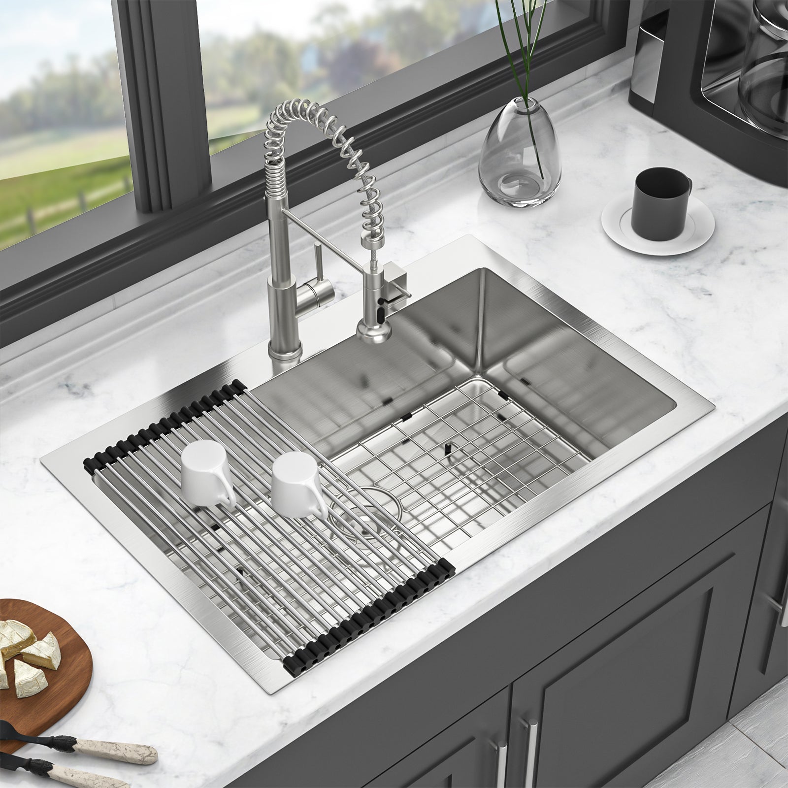 33" x 22" Stainless Steel Topmount Kitchen Sink