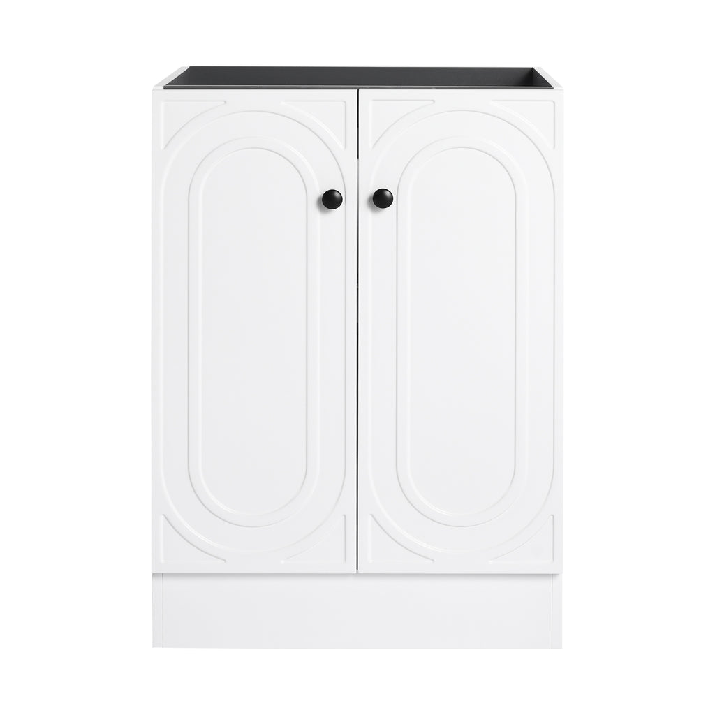 24" Freestanding Bathroom Vanity & 2 Soft-Close Cabinet Doors