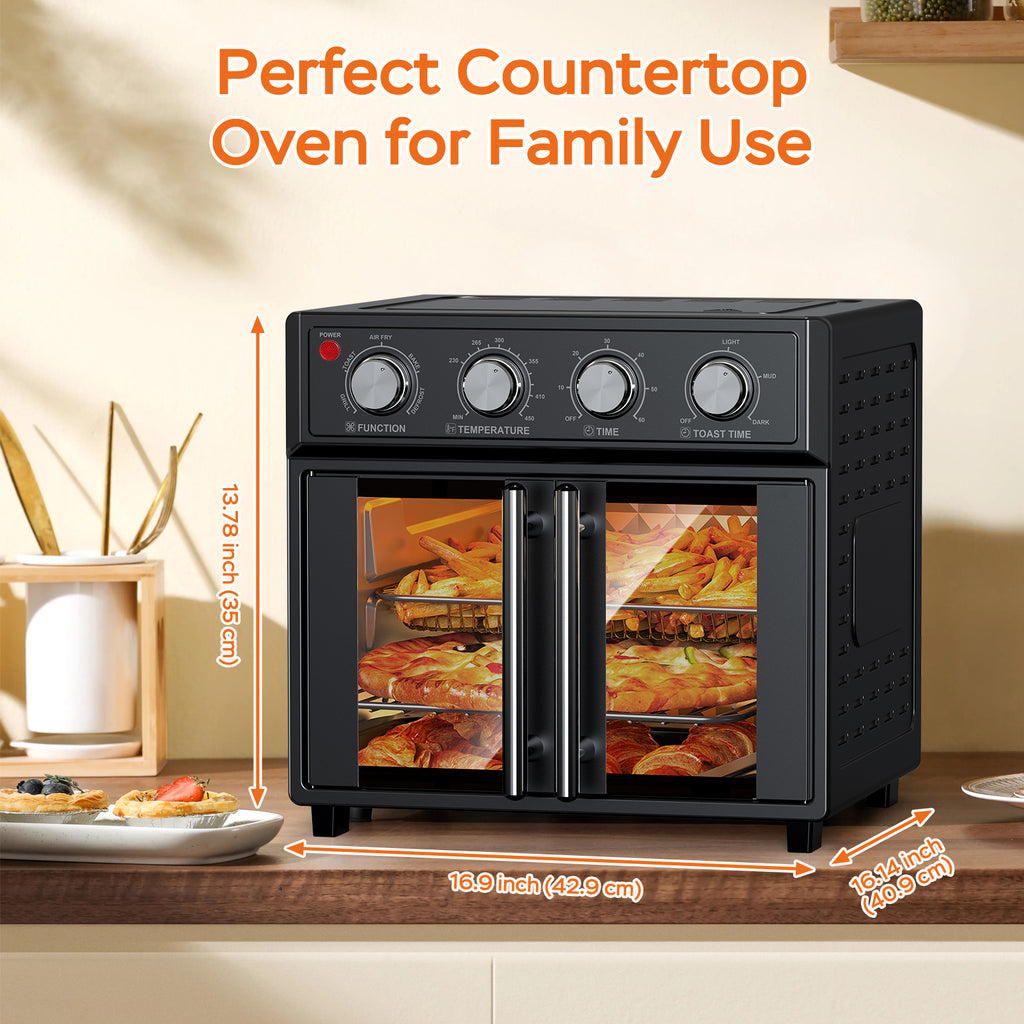 PlumChef 26QT Air Fryer Convection Toaster Oven