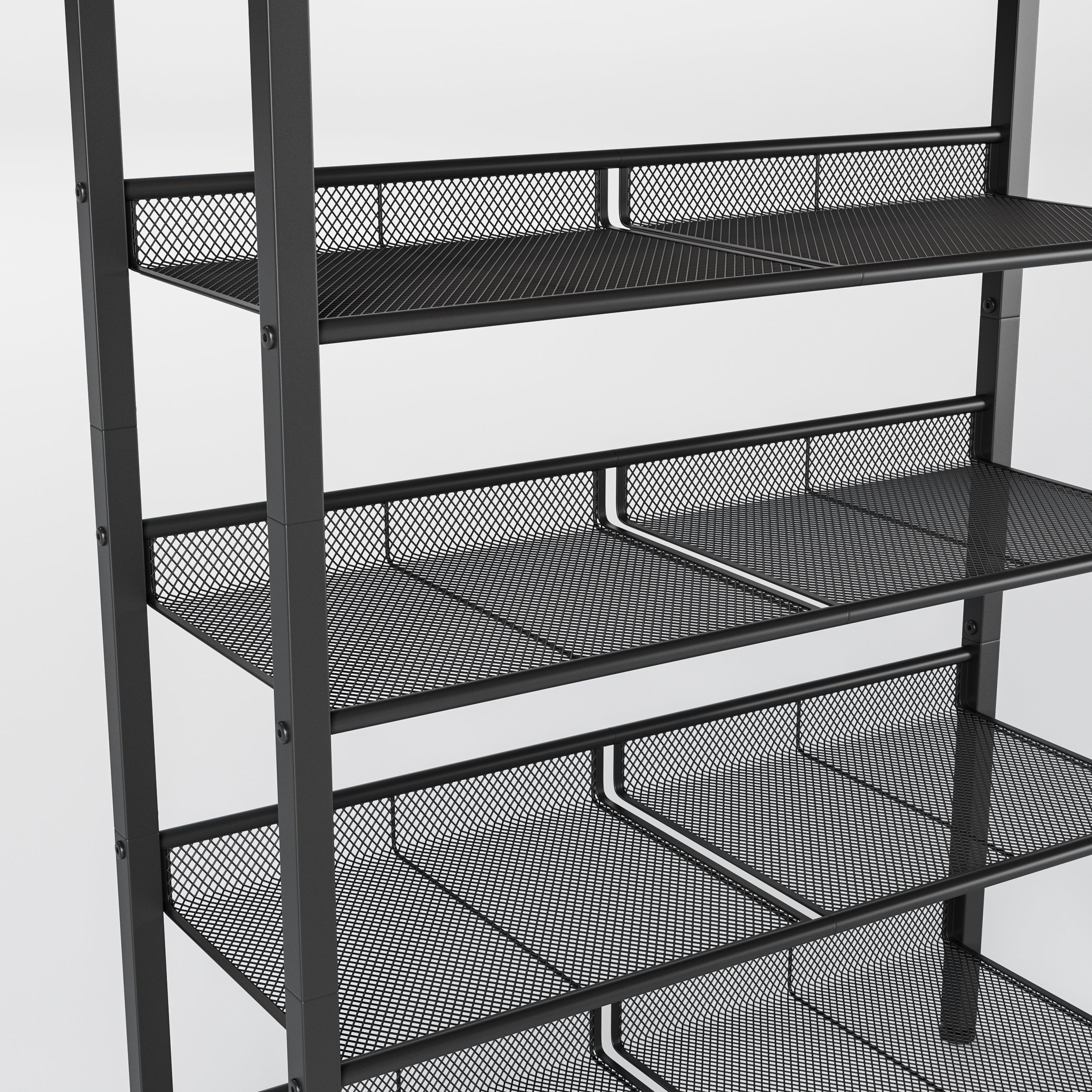 Industrial Shoe Rack - Adjustable 5-Layer Storage Solution