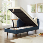 65" Storage Chaise Lounge Sofa