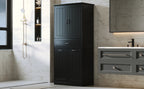 Bathroom Storage Cabinet with Two Laundry Baskets