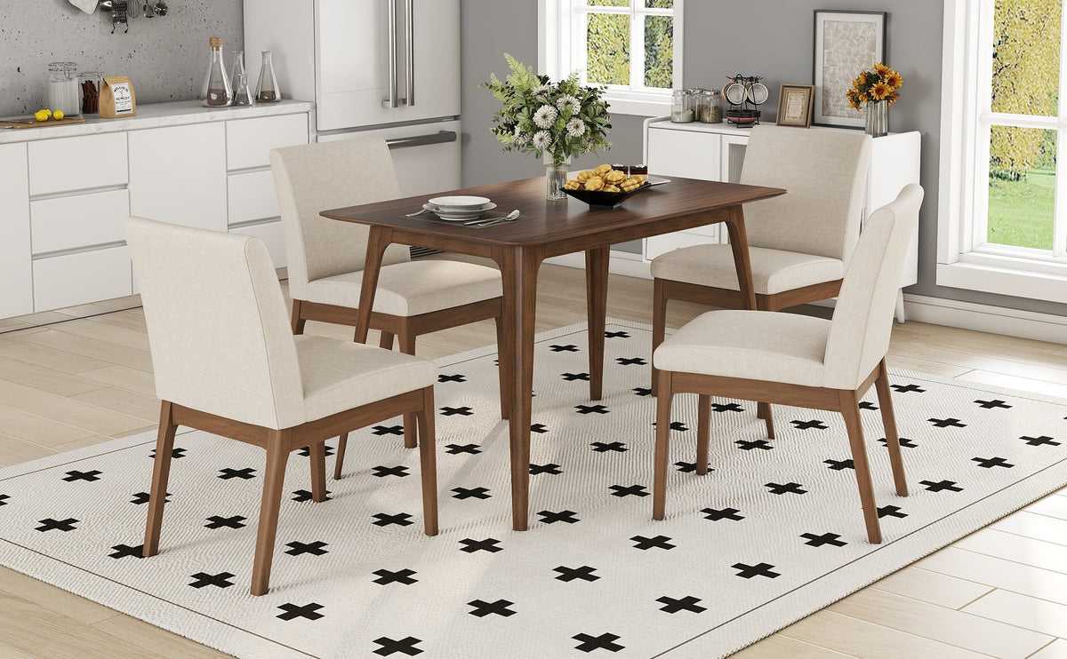 5-Piece Dining Table Set with 4 Chairs