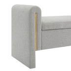 Modern Teddy Bed End Bench with Arms and Storage