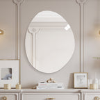 40 in. x 32 in. Modern Asymmetrical Bathroom Wall Mirror
