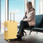 3-Piece ABS Spinner Wheel Luggage Set in Yellow