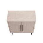Jodie 31" Fluted Accent Cabinet in Whitewashed