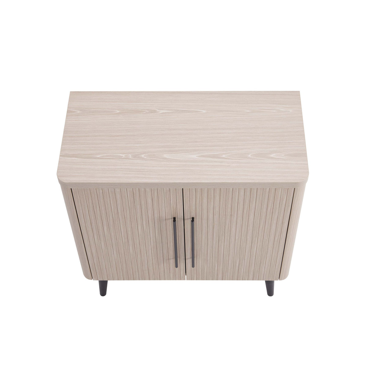 Jodie 31" Fluted Accent Cabinet in Whitewashed