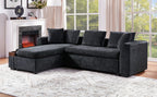 L-Shaped Chenille Sectional Sofa