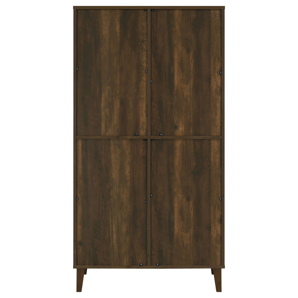 Sakai Dark Pine 4-Door Tall Accent Cabinet