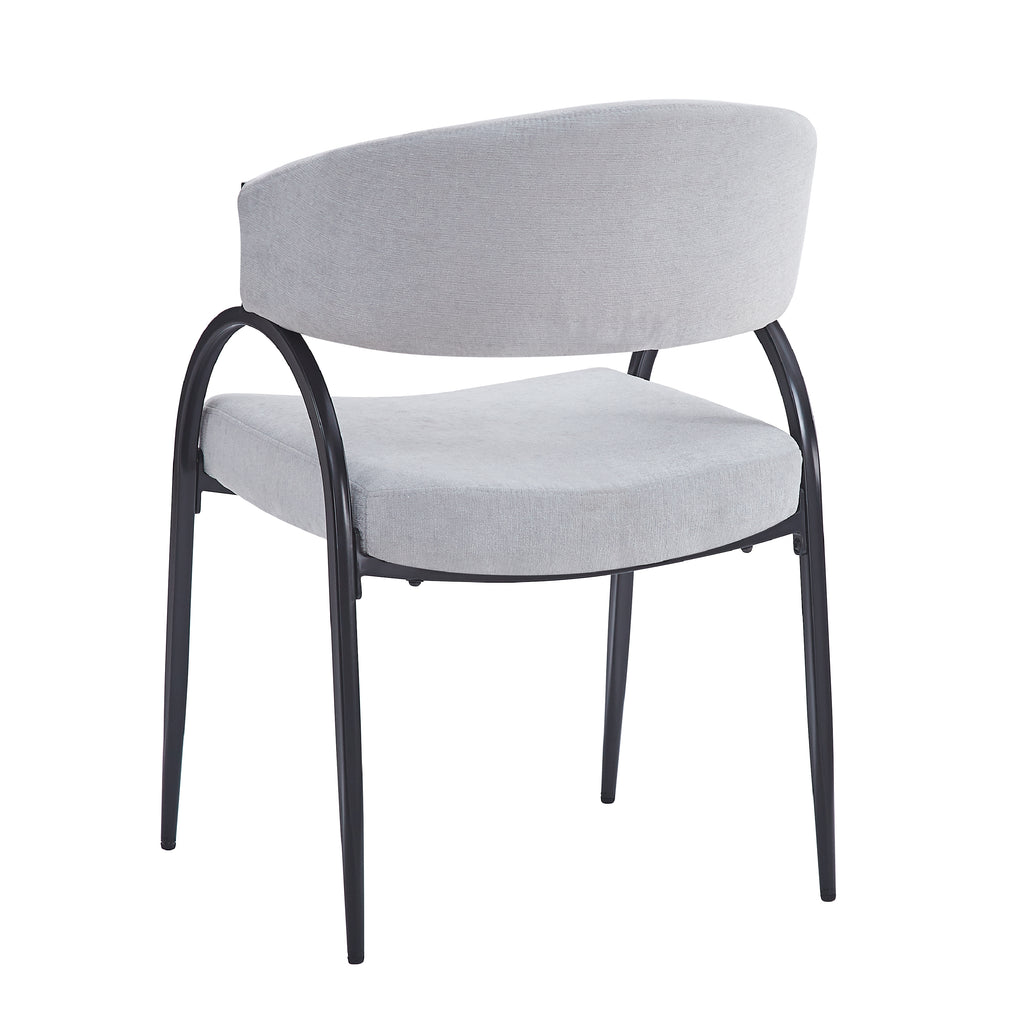 Upholstered Dining Chairs With Metal Legs (Set of 2)