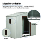 8ft x 4ft Outdoor Metal Storage Shed with Window