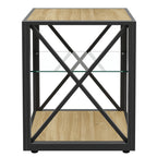 Set of 2 Modern End Table Nightstand for Bedroom & Living Room
