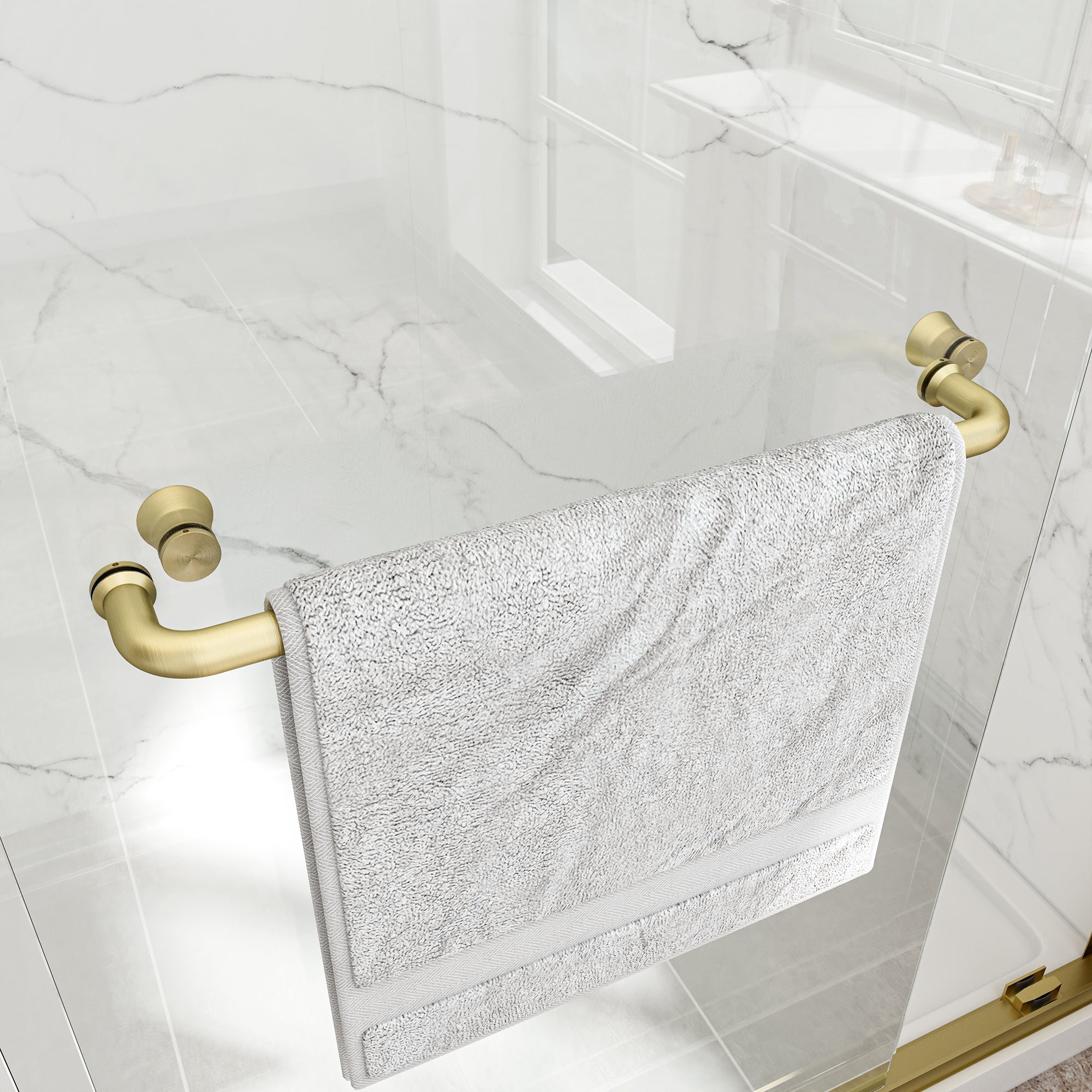 55"-60" W x 72" H Brushed Shower Door