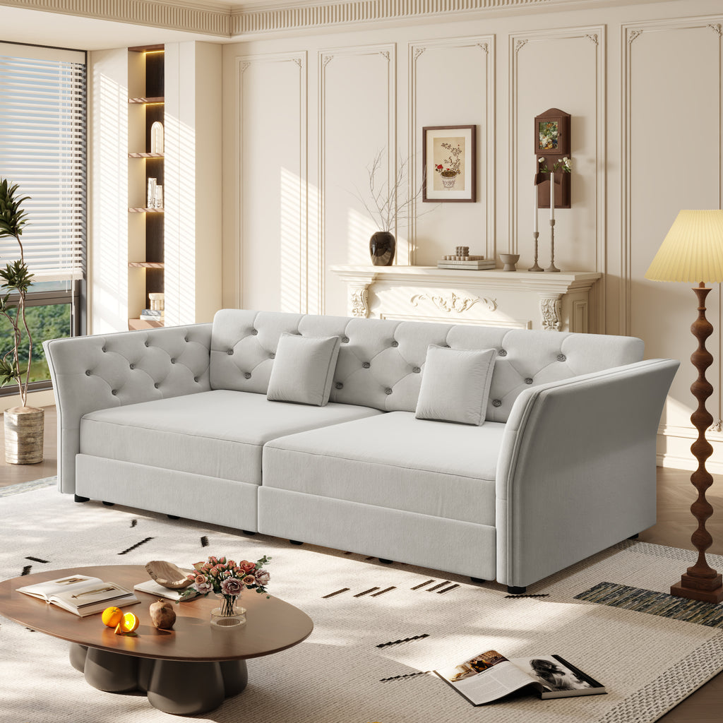 74.4" Queen Pull Out Sofa Bed