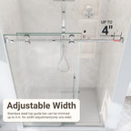 Frameless Single Sliding Shower Door – 5/16" Clear Tempered Glass