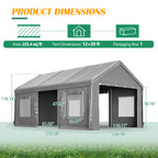 12x20 FT Heavy Duty Carport Canopy