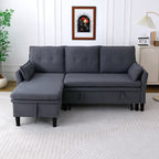 L-Shaped Reversible Chaise Sectional Sofa with Storage