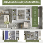 3-in-1 Bathroom Mirror Cabinet