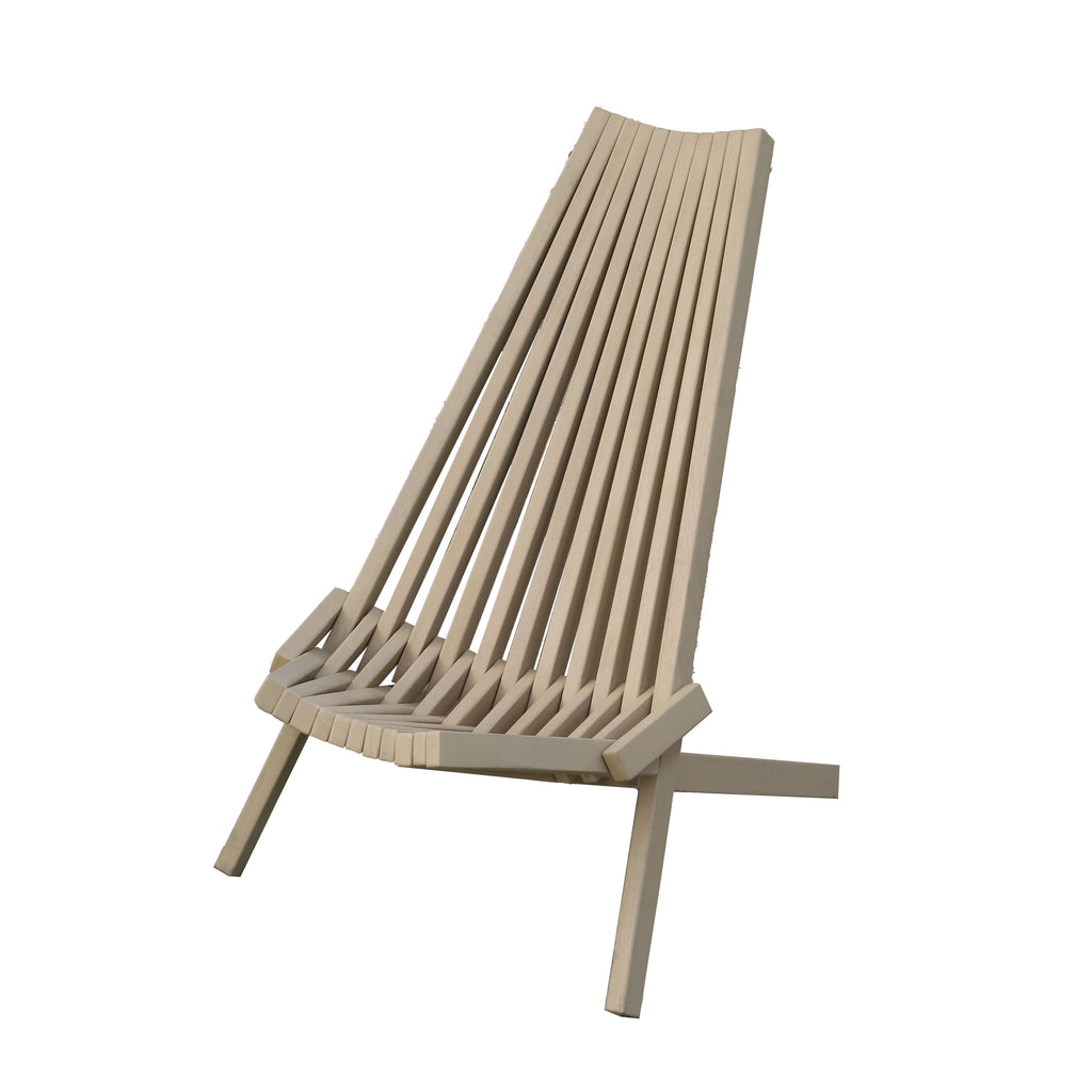 Folding Acacia Wood Outdoor Lounge Chair
