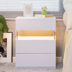 LED Nightstands 3 Drawer Dresser for Bedroom