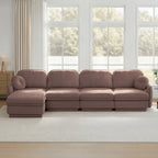 137" Oversize Chenille L-Shaped Sofa
